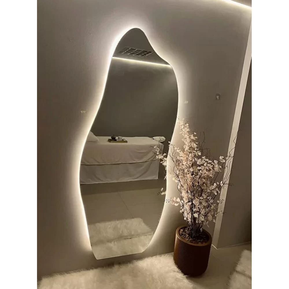 Espelho Orgânico Flame 150x60 E06 com LED Branco Frio 110V 6000K – Estilo e Clareza
