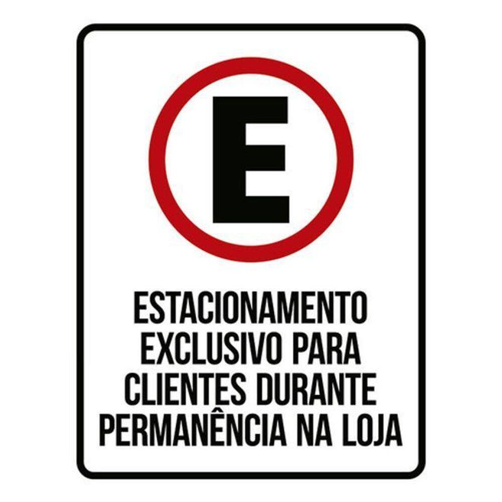 Kit 3 Placa Estacionamento Exclusivo Clientes Loja 36X46