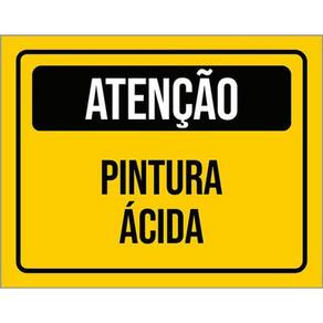 Kit 5 Placas De Atenção Pintura Ácida 36X46