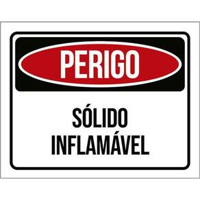Kit 5 Placas Perigo Sólido Inflamável 36X46
