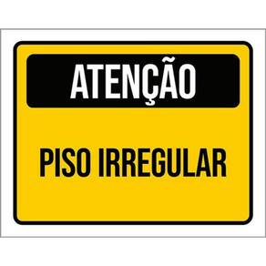 Kit 5 Placas De Atenção Cuidado Piso Irregular 36X46