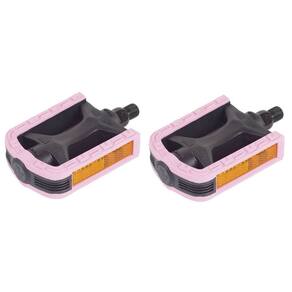 Par De Pedal Bicicleta Bike Bicolor Rosca Fina 1/2 Rosa