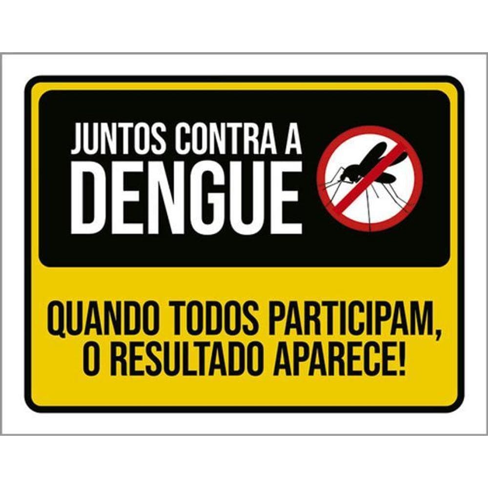 Kit 3 Placas Juntos Contra Dengue 36X46