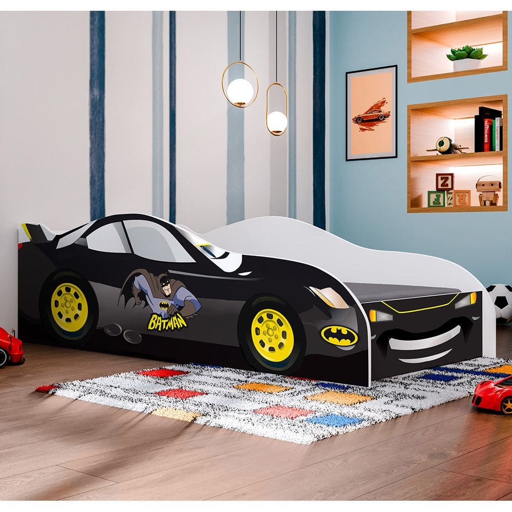 Mini Cama Juvenil Carro Personagem - Carro Batman / Cama Infantil