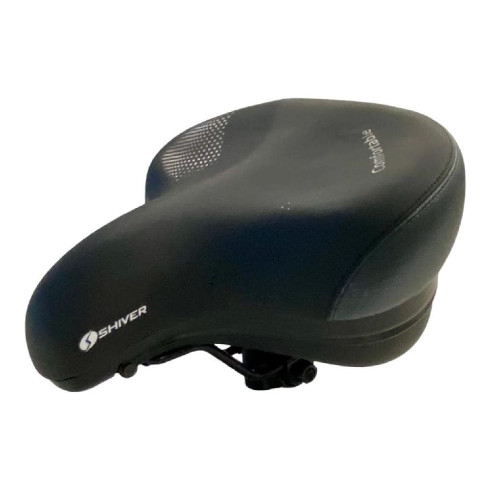 Banco Selim Bike Big Confort Shiver Com Elastomero Vista Light Porta Objetos Mtb Largo Freestyle