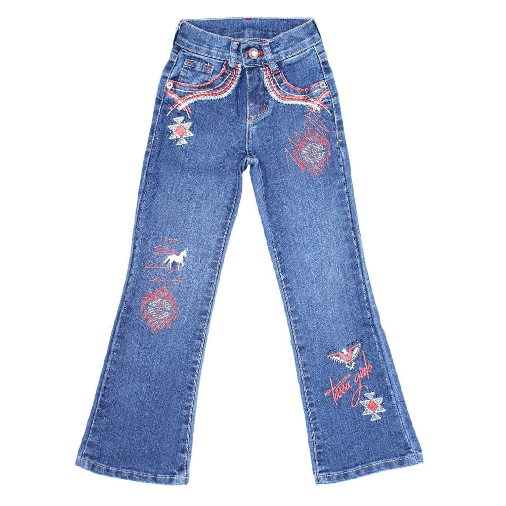 Calça Jeans Infantil Azul Boot Cut Feminina Tassa Gold 34122