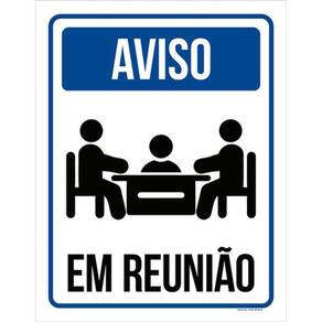 Kit 3 Placas De Aviso Sala Em Reunião 36X46