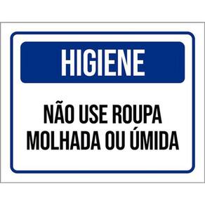 Kit 5 Placas Higiene Não Use Roupa Molhada Úmida 36X46