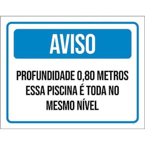 Kit 3 Placas Profundidade Piscina Mesmo Nível 36X46