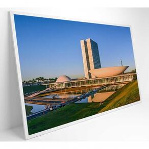Quadro Congresso Nacional Brasília Medidas 60x40 Cm Tipo De Impressão Tecido Canvas