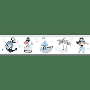 Faixa de Parede Treboli Piratas 5933 - Quarto Infantil