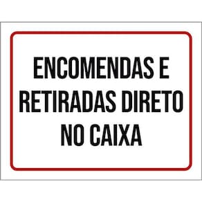 Kit 3 Placas Encomendas Retiradas Direto Caixa 36X46