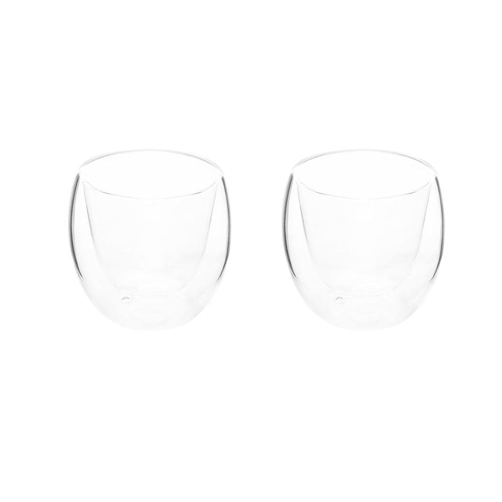 Jogo De Caneca De Vidro Duplo Borossilicato 2 Peças 140Ml