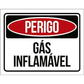 Kit 5 Placas Perigo Gás Inflamável Atenção 36X46