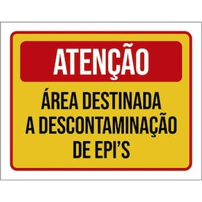 Kit 3 Placa Área Destinada Descontaminação Epi 36X46