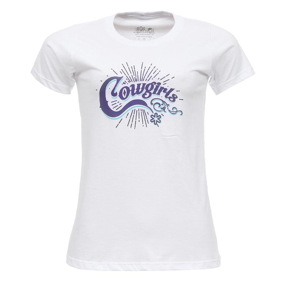 Camiseta Feminina Branca Baby Look Tuff 27446