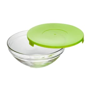 Tigela de Vidro com Tampa Verde 240ml 1 peça - Casambiente