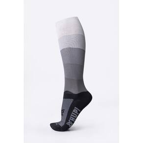 Meia para Corrida HUPI Longa Colors Preto e Cinza