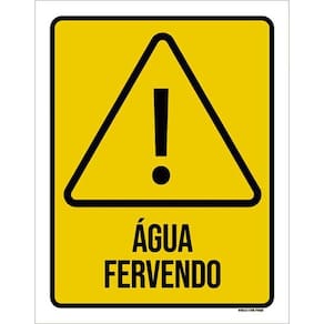 Kit 10 Placas Água Fervendo 36X46