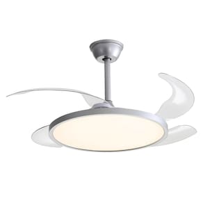 Ventilador De Teto Aliseu Lótus Bivolt Prata Controle Remoto