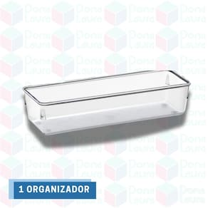 1 Un Organizador Modular Retangular Transparente Gavetas