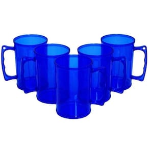 80 Canecas Acrílica Azul Cristal 300Ml Festa Personalização