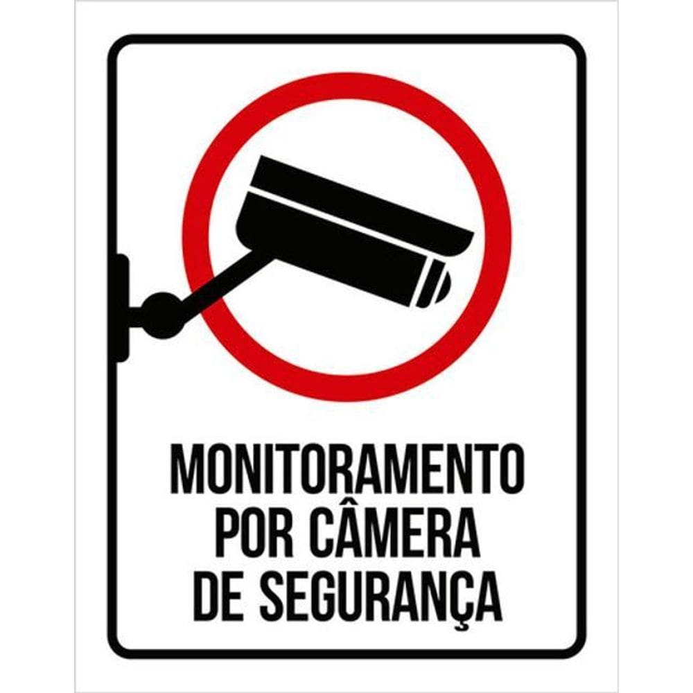 Kit 10 Placas Monitoramento Segurança Câmera 36X46