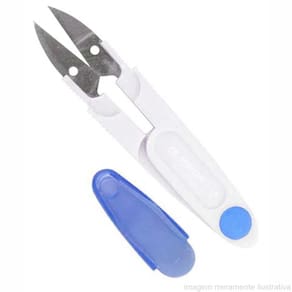 Tesoura De Tecelão Com Tampa Manual Para Arremate De Linha - 12Cm