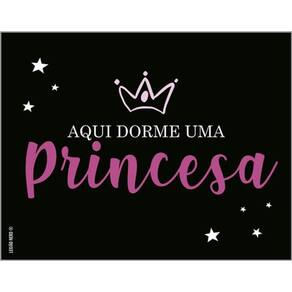 Kit 10 Placas Aqui Dorme Uma Princesa 36X46