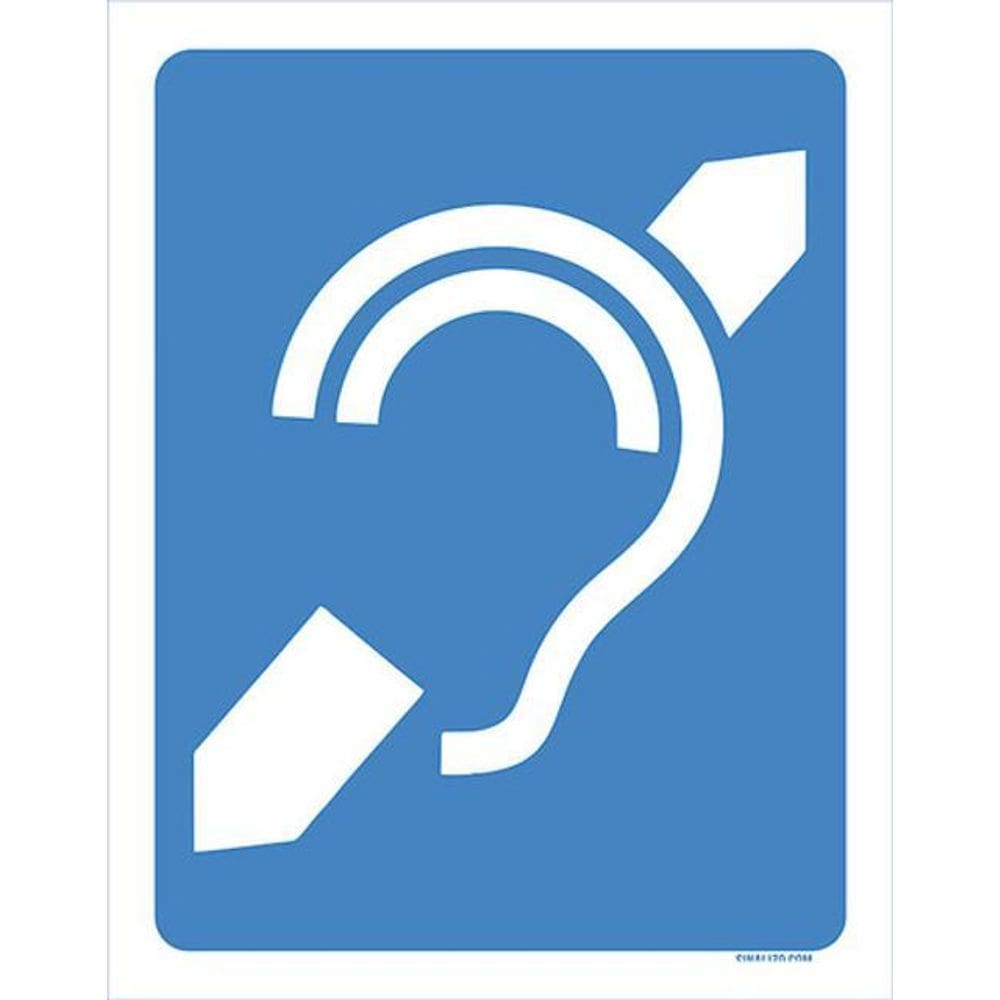 Kit 10 Placas De Deficiente Auditivo 36X46
