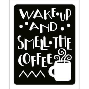 Kit 10 Placa Wake Up And Smell The Coffe Café36X46