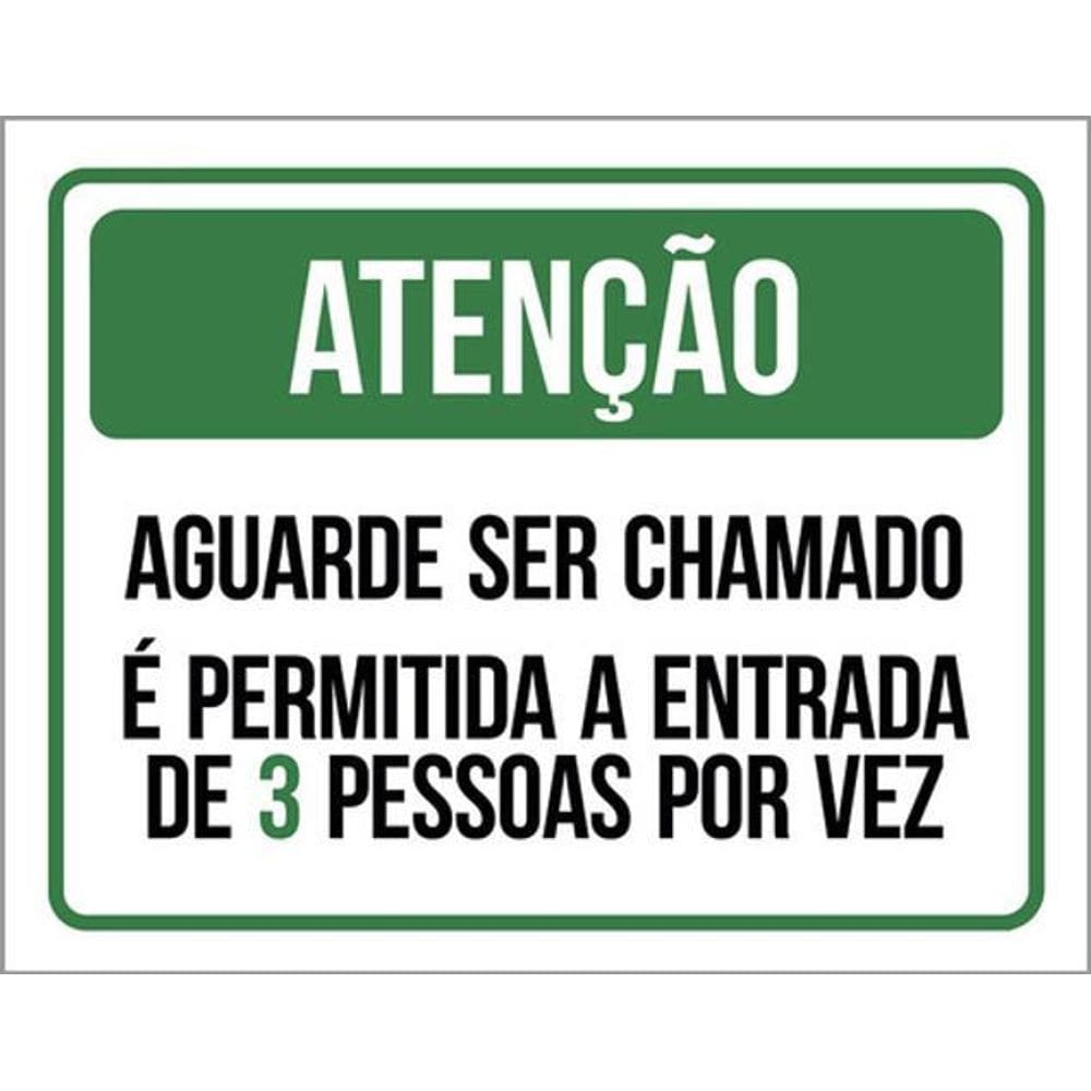 Kit 10 Placas De Atenção Aguarde Ser Chamado 36X46