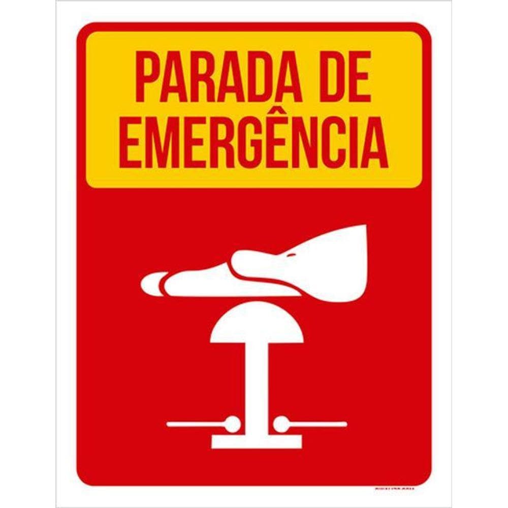 Kit 10 Placas Parade De Emergência 36X46