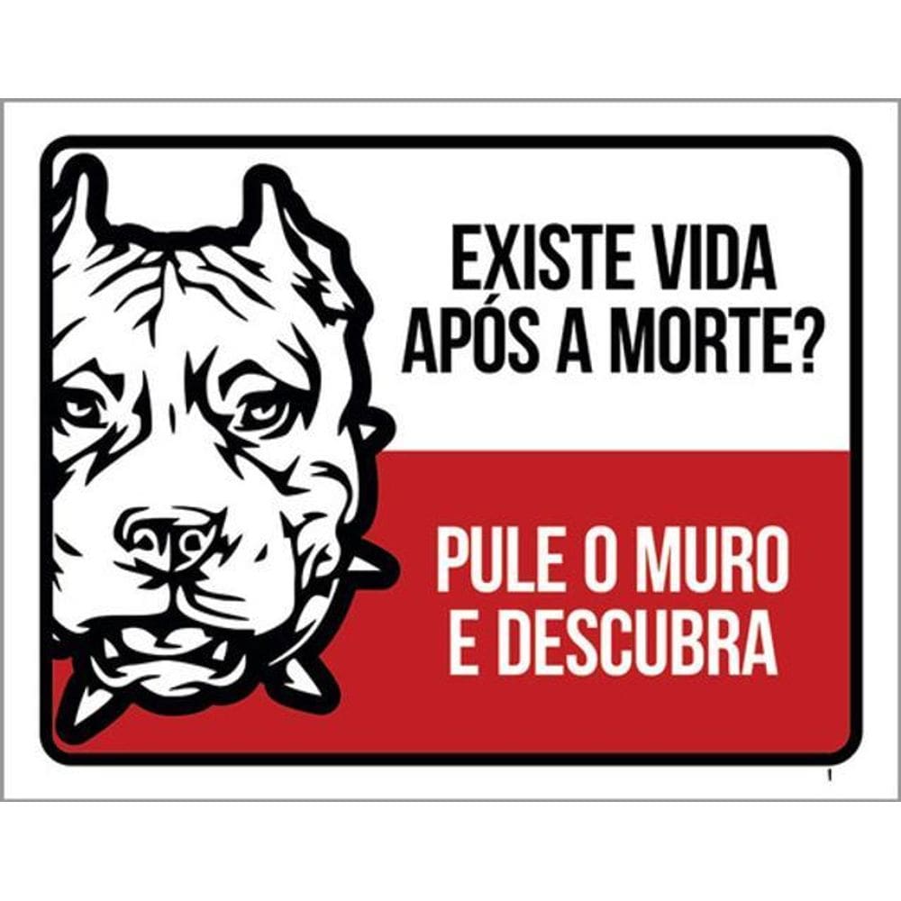 Kit 10 Placa Existe Vida Após Morte Pule Muro Descubra 36X46