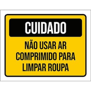 Kit 10 Placa Usar Ar Comprimido Limpar Roupa 36X46