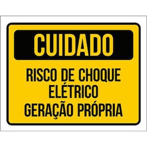 Kit 10 Placa Risco Cho Elétrico Geração Própria 36X46