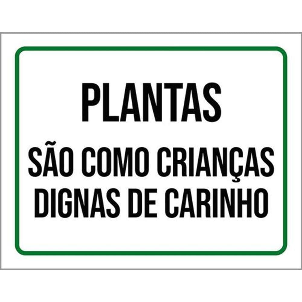 Kit 10 Placas Plantas São Como Crianças 36X46