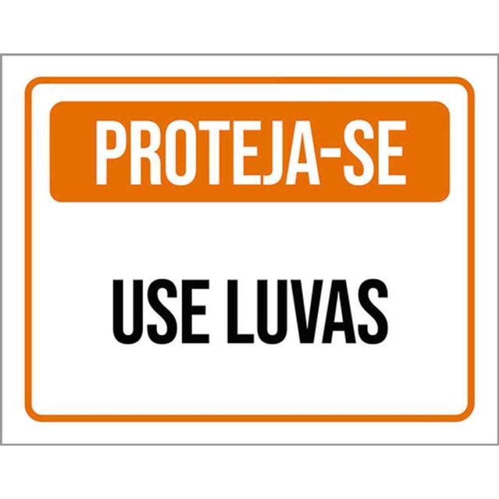 Kit 3 Placas De Proteja-Se Use Luvas 36X46