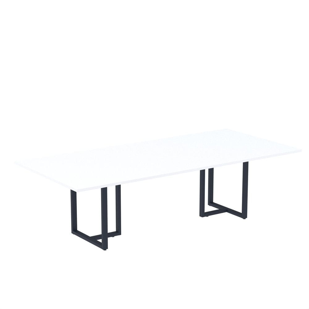 Mesa de Reunião Retangular 200x90cm Mr2000p25tub Branco/Azul Delrei