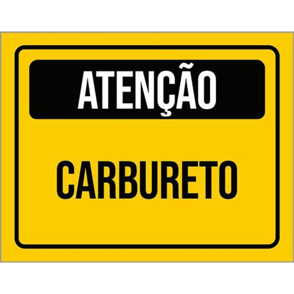 Kit 3 Placas De Atenção Cuidado Carbureto 36X46