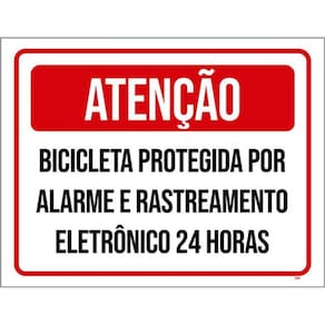 Kit 3 Placa Bicileta Protegida Alarme Rastreamento 36X46