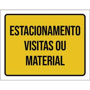 Kit 10 Placas Estacionamento Visitas Material 36X46