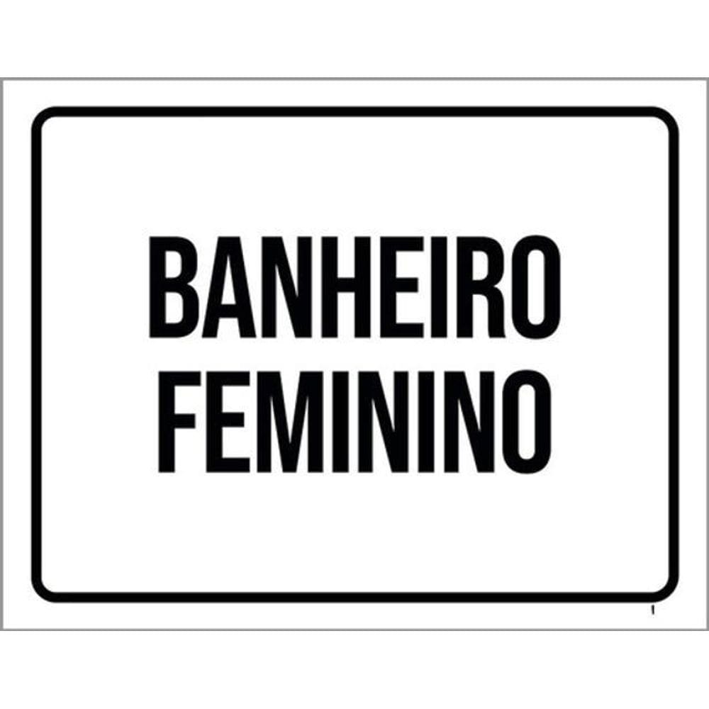 Kit 3 Placas Banheiro Feminino Setor 36X46