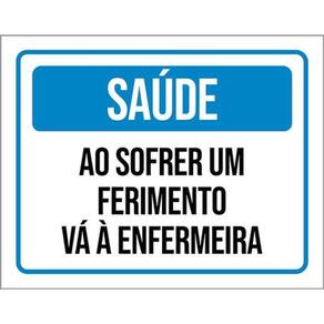Kit 10 Placas De Saúde Sofrer Ferimento Enfermaria 36X46