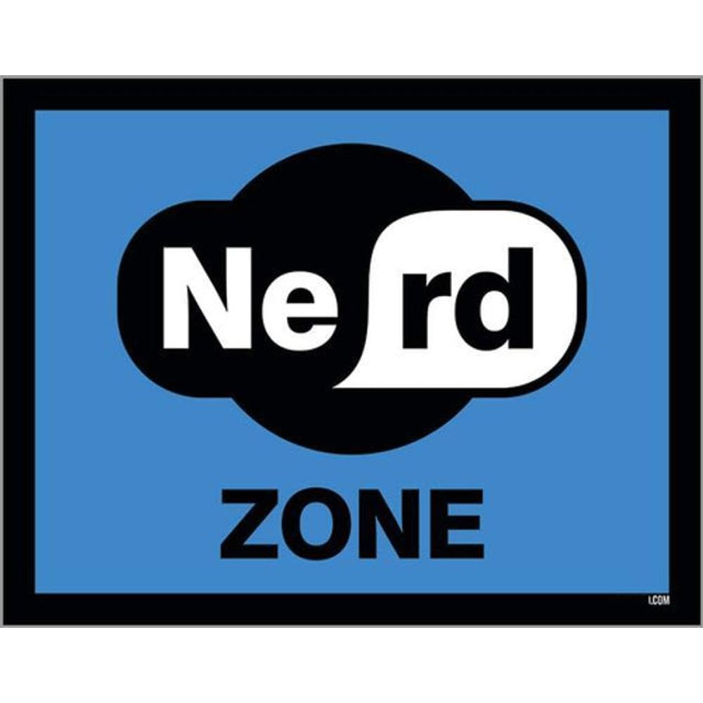Kit 10 Placas Nerd Zone Wifi Azul 36X46