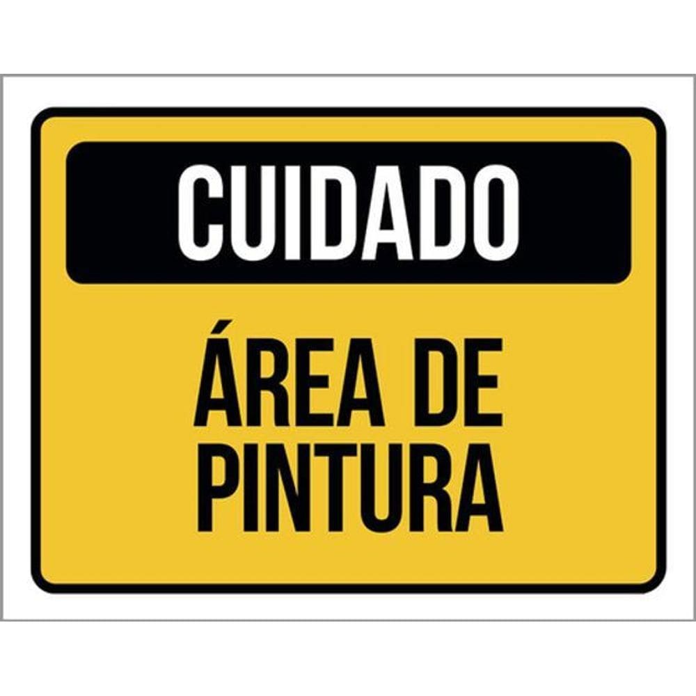 Kit 10 Placas Cuidado Área De Pintura 36X46