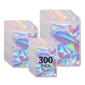 Sacos holográficos para armazenamento de alimentos resseláveis Mylar Funnyleaf 300