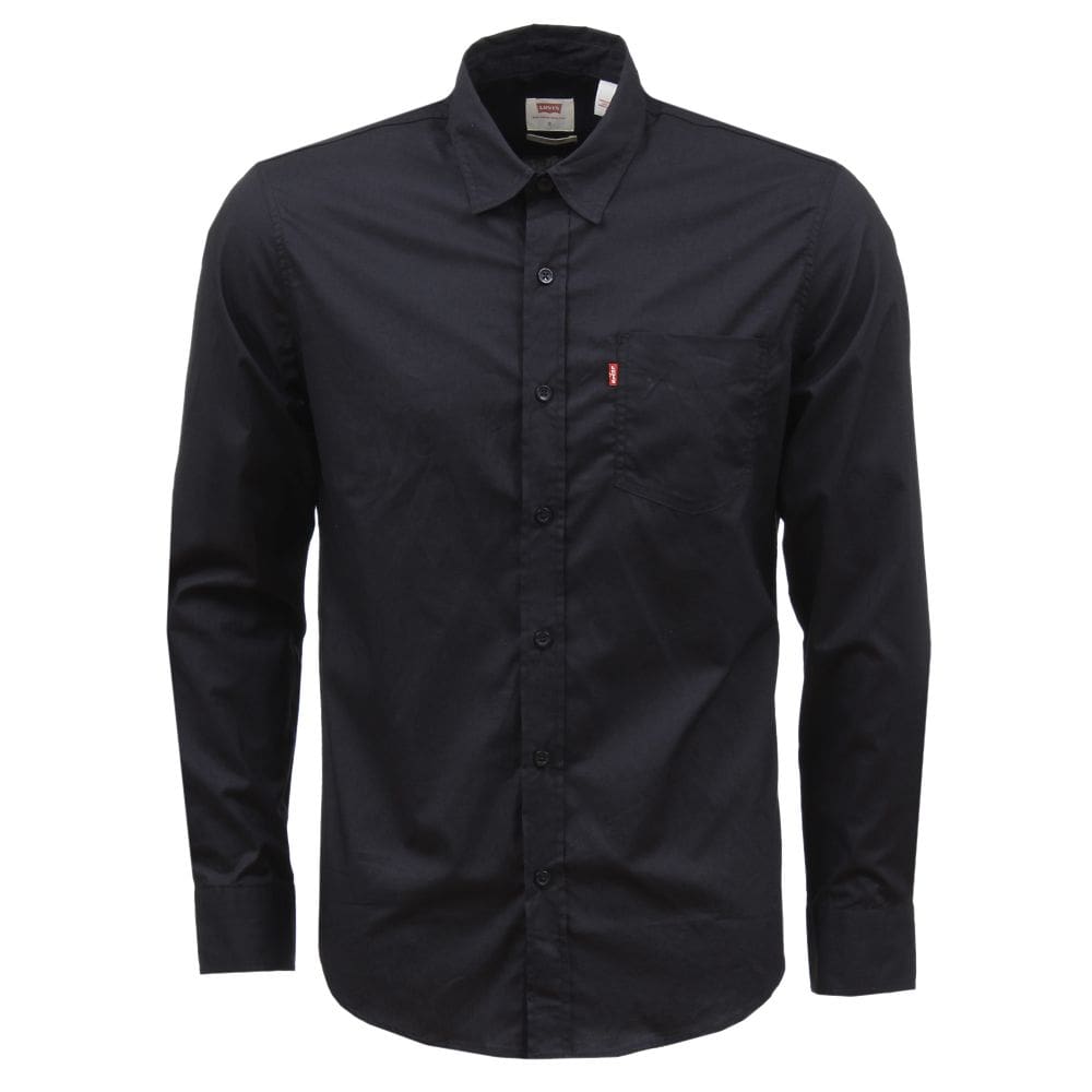 Camisa Manga Longa Masculina Preta Lisa Levi`s 33195