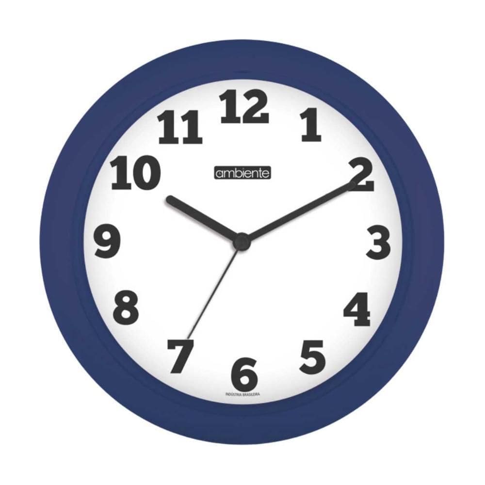 Relógio De Parede Ambiente 25Cm 191300-011 Azul Escuro