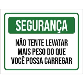 Kit 3 Placa Não Tente Levantar Peso Possa Carregar 36X46